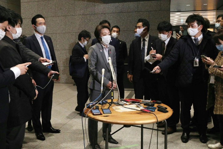 Hashimoto submitted her resignation earlier Thursday to Prime Minister Yoshihide Suga