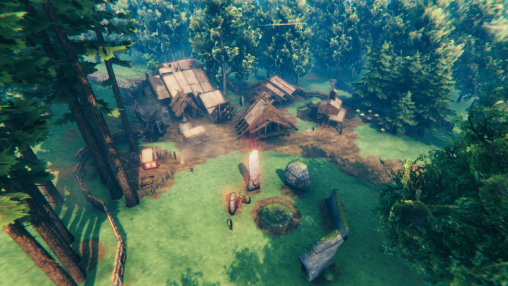 A small base built by players in Valheim