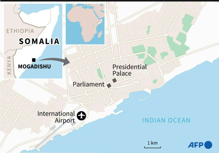 Map of Somalia's capital Mogadishu