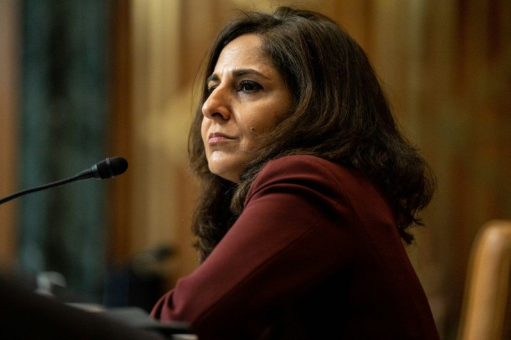 Neera Tanden, nominee for Director of the Office of Management and Budget (OMB), testifies during a Senate Committee on the Budget hearing on Capitol Hill in Washington, DC on February 10, 2021