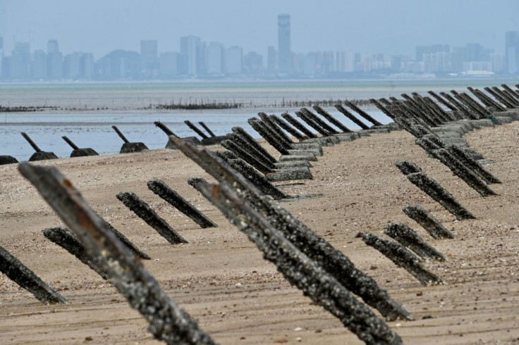 Anti-landing spikes on Taiwan's Kinmen islands, which lie just two miles from the mainland China coast