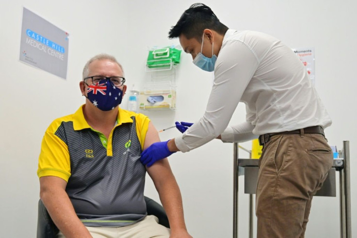 Prime Minister Scott Morrison was vaccinated at a medical centre in Sydney