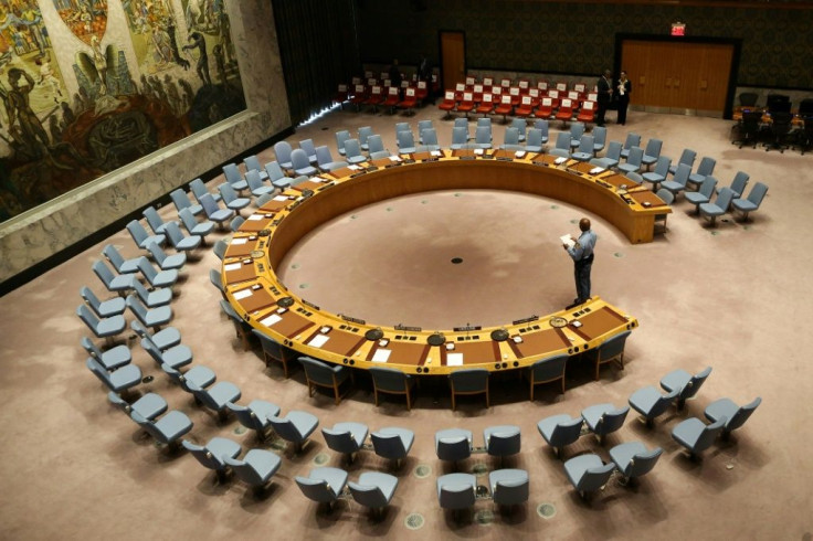 The chamber of the UN Security Council seen on September 20, 2017