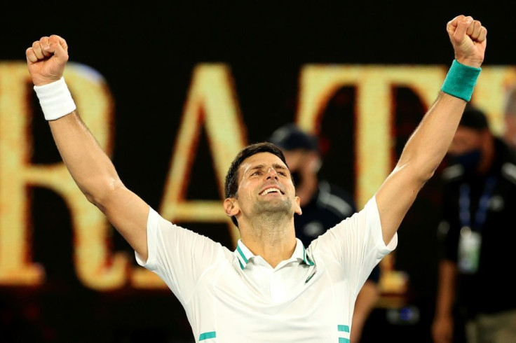 Novak Djokovic celebrates his ninth Australian Open championship
