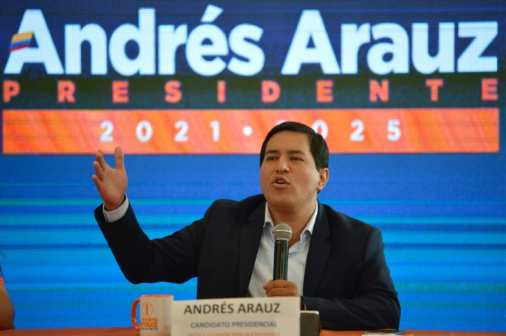 Andres Arauz won the first round of Ecuador's presidential election, but not by enough to win outright