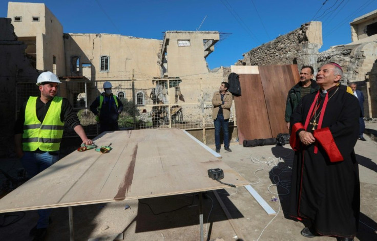 Amid the reconstruction, Michaeel has ensured some scars of war from Islamic States's brutal campaign remain