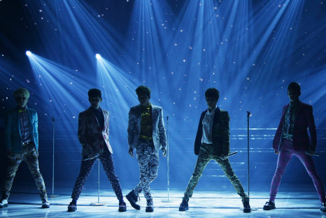 SHINee performing on stage
