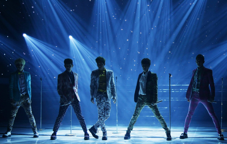 SHINee performing on stage