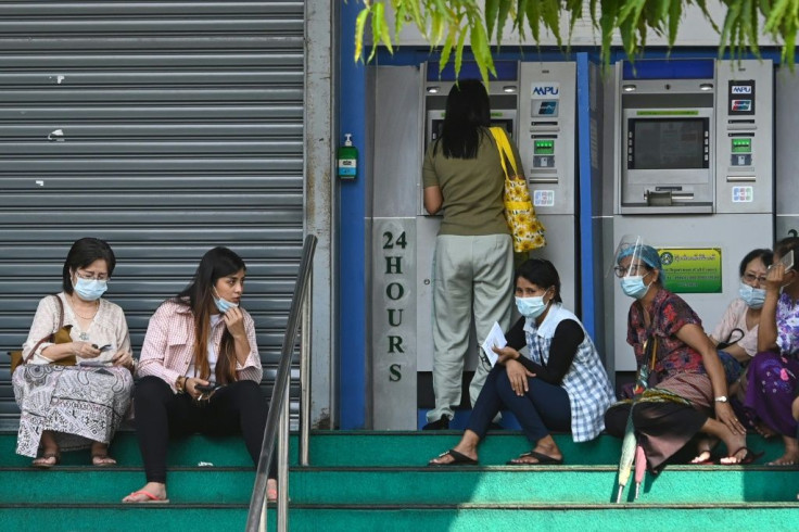 People in Myanmar have been queueing anxiously at banks after the coup as a strict new limit on daily withdrawals fuelled rumours of a money shortage