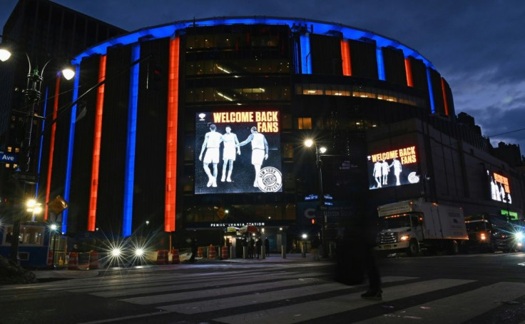 View of Madison Square Garden prior to the New York Knicks against Golden State Warriors basketball game on February 23, 2021 in New York City