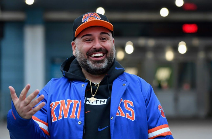 New York Knicks superfan Anthony Donahue before the Knicks's game against Golden State Warriors at Madison Square Garden on February 23, 2021