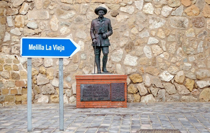 The bronze statue was erected in 1978 to commemorate Franco's role as commander of the Spanish Legion in the 1920s Rif War against Berber tribes in Morocco