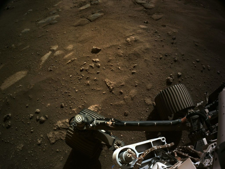 NASA released this photo showing the Perseverance rover on Mars