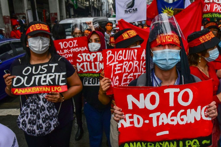 Hundreds of activists, journalists and lawyers have been killed since Duterte was swept to power, and rights groups say many of the victims died after being red-tagged