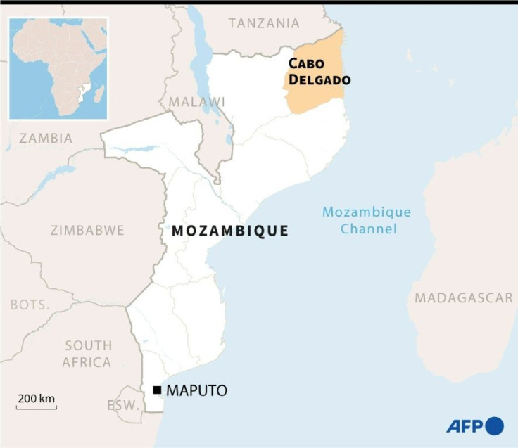 Map of Mozambique highlighting restive Cabo Delgado province