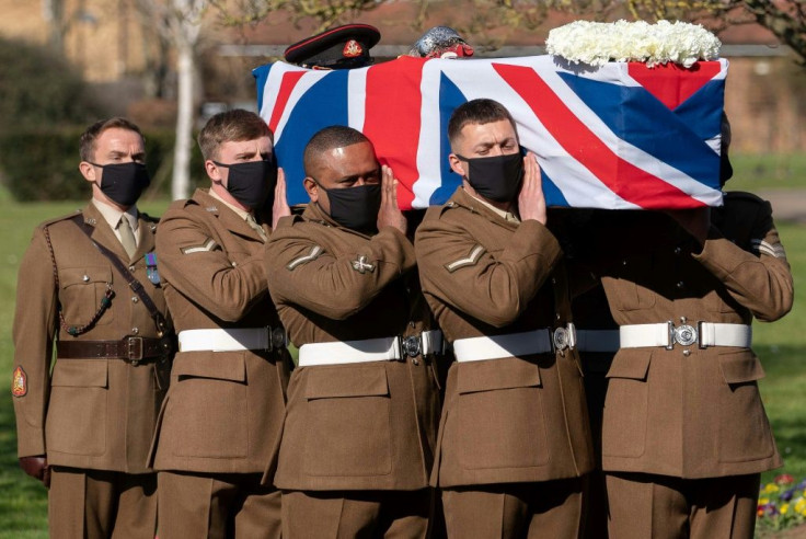 Tom Moore's funeral was shown live on national television and he was honoured with a flypast of a World War II plane