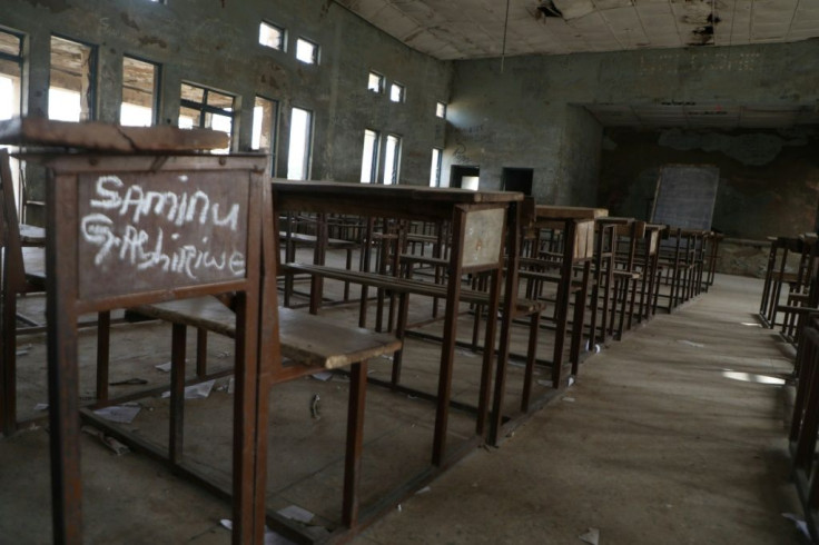 This classroom in Kagara, northwestern Nigeria, is also deserted