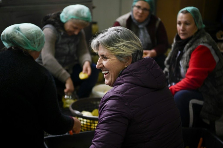 Fahrije Hoti hires almost only women to work at the Krusha cooperative in southwestern Kosovo