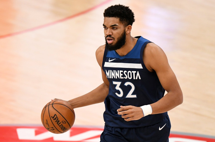 Karl-Anthony Towns #32 of the Minnesota Timberwolves