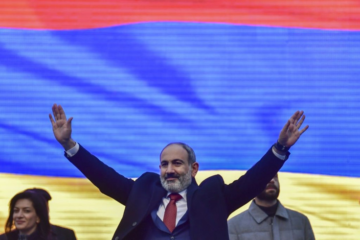 "Let's go to the polls and see whose resignation the people are demanding," Pashinyan told supporters