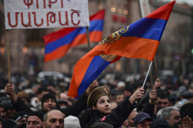 Supporters of Armenia's Prime Minister Nikol Pashinyan rallied at Yerevan's Republic Square on Monday night