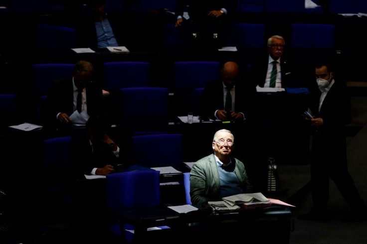 Parliamentary group co-leader of the AfD Alexander Gauland attends a session of the Bundestag in September 2020