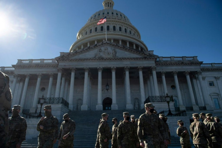 Members of the National Guard remain in Washington as part of the enhanced security posture that has been in place since the deadly riot at the US Capitol on January 6, 2021