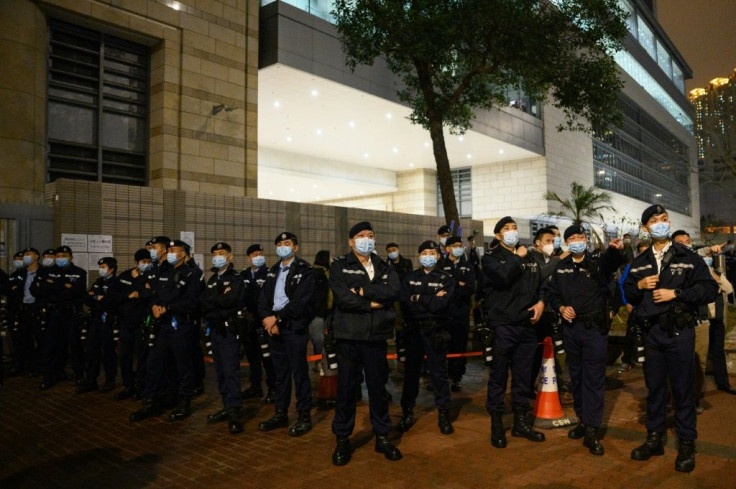 Dozens of Hong Kong democracy campaigners were jailed a day ahead of the opening of parliament
