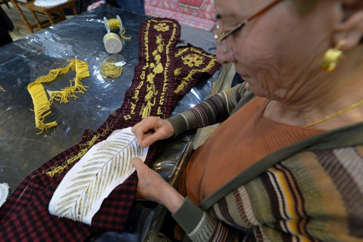 Karjiya Baqtar has worked with other Christians in northern Iraq's Qaraqosh for two months on a stole to be presented to Pope Francis on his visit to the town