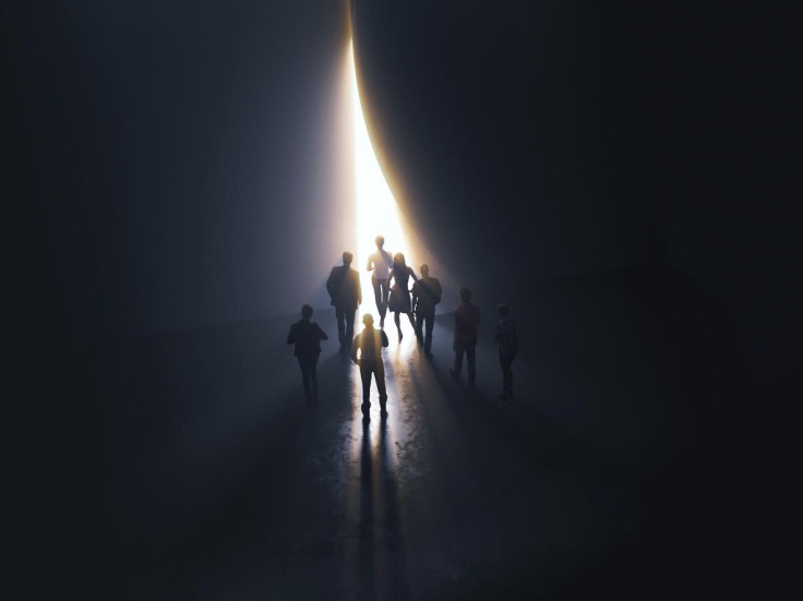 People at the door leading to the light - Social Capital