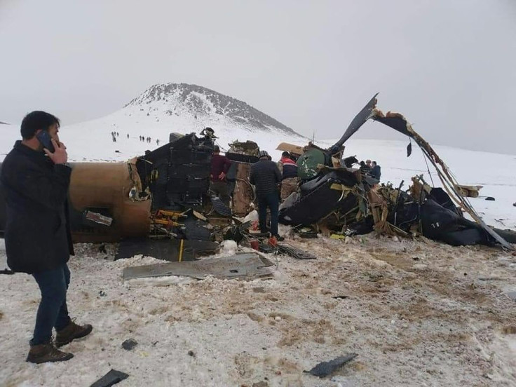 The crash was the deadliest since 13 soldiers died in the southeastern Sirnak province near Turkey's border with Syria and Iraq in 2017