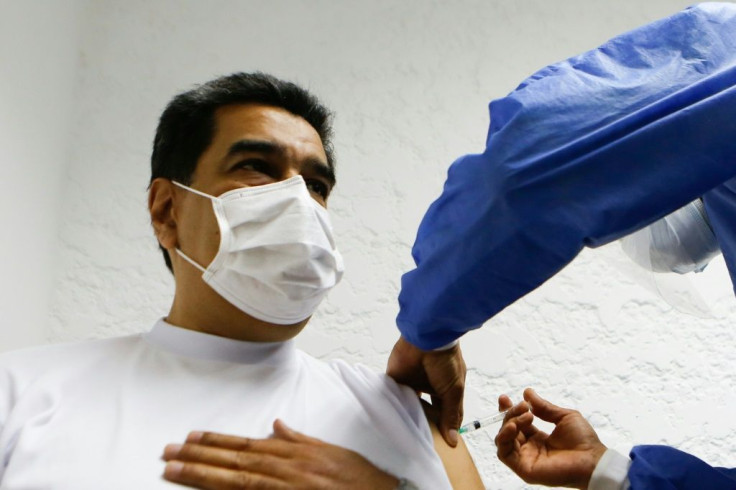 Venezuela's President Nicolas Maduro got his first dose of the Russian-made Sputnik V vaccine