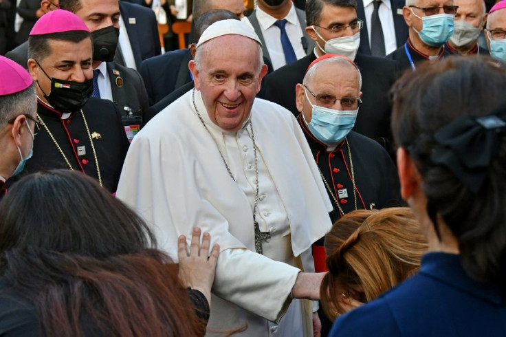 Pope Francis, travelling under tight security in Iraq, will lead a prayer 'for the victims of the war' against IS in the city of Mosul