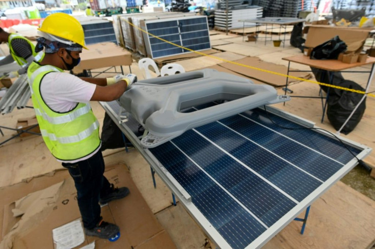 The 122,000 floating panels at Tengeh reservoir will cover an area the size of 45 football pitches, making it the biggest solar farm in Southeast Asia