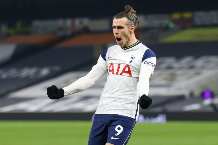 Tottenham's Gareth Bale celebrates scoring against Crystal Palace