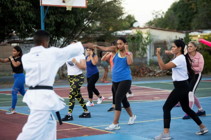 Women and children have been taking self-defense classes in Acarigua, Venezuela, since the murder of two young women in the region