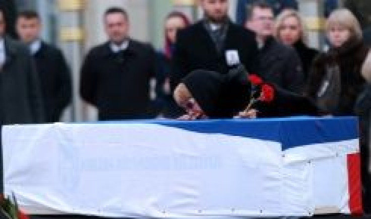 Russian President Vladimir Putin at Karlov's funeral