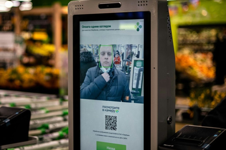 The face of the future -- a facial recognition payment system at a self-checkout machine in a Perekrestok supermarket in Moscow