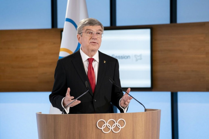 Newly re-elected International Olympic Committee president Thomas Bach