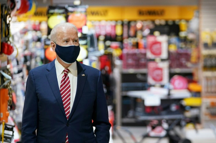 US President Joe Biden visits a Washington hardware store that has benefited from the Paycheck Protection Program, ahead of the expected passage of his new coronavirus relief plan
