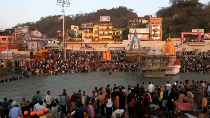IMAGES Hundreds of thousands of Hindu pilgrims take a dip in the holy Ganges river to mark the beginning of Kumbh Mela- the worldâs largest religious gathering â amid fears of coronavirus pandemic.