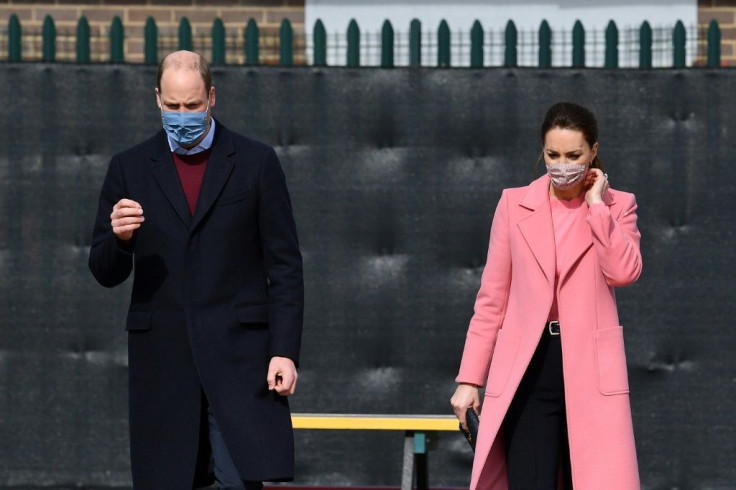 Britain's Prince William  and his wife Kate visited a multiracial school in London