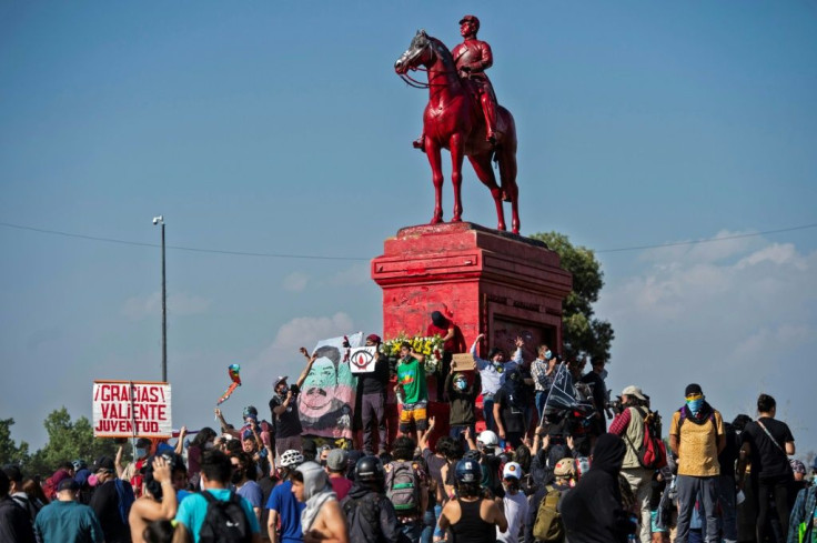 President Sebastian Pinera said Thursday the monument, erected in 1928, will be replaced once restauration work is completed 'because we want to show our appreciation and respect for our heroes'