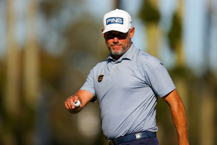 England's Lee Westwood on the way to a second-round 66 and the 36-hole lead in the US PGA Tour Players Championship in Ponte Vedra Beach, Florida