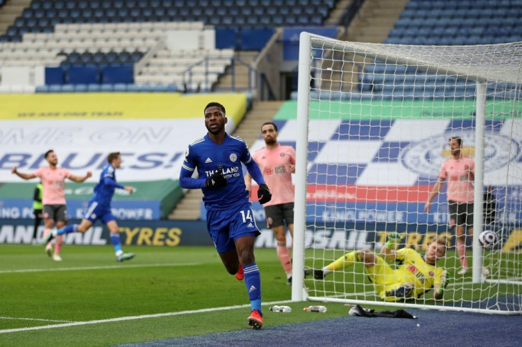 Leicester striker Kelechi Iheanacho hit a hat-trick