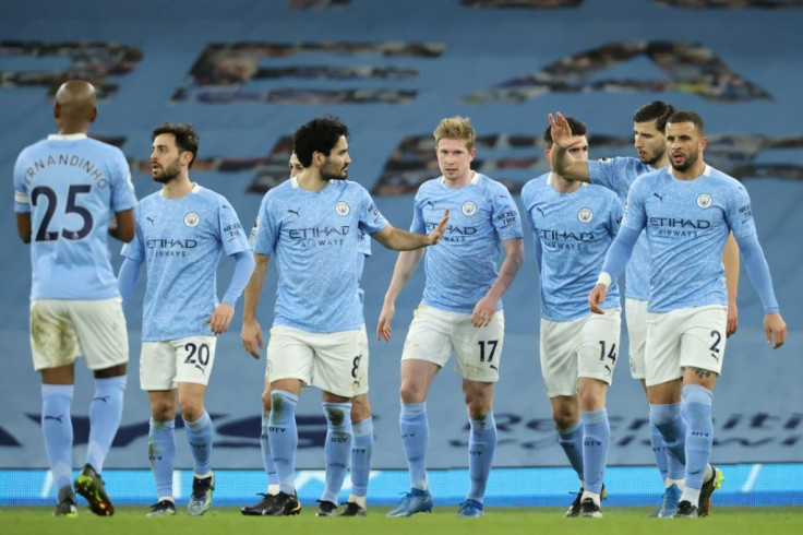 Squad gains: Manchester City's strength in depth has allowed Pep Guardiola's men to still be in the running for four major trophies this season