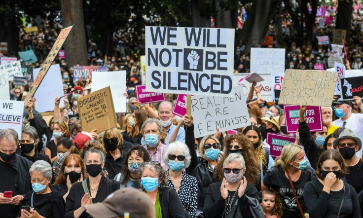 Tens of thousands have taken to the streets as outrage grows over rape allegations that have convulsed Australia's conservative government