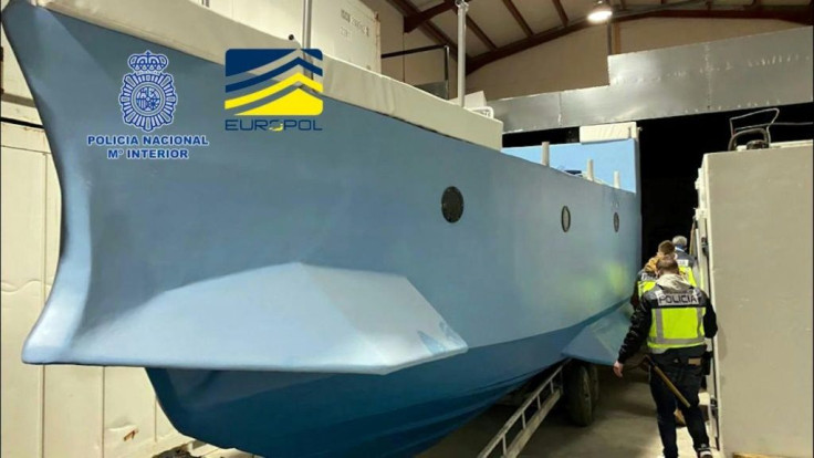 Europol and the Spanish National Police released this image of the narco-submarine seized during an anti-drugs operation in Malaga