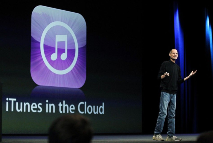 Steve Jobs talks about the iCloud service at the Apple Worldwide Developers Conference in San Francisco