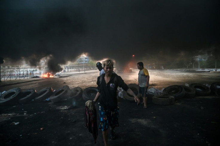 Parts of Yangon, Myanmar's biggest city, have turned into a battle zone